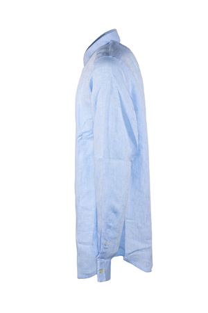 Light blue linen shirt 120% LINO | 33AL2M19O5000G439718105